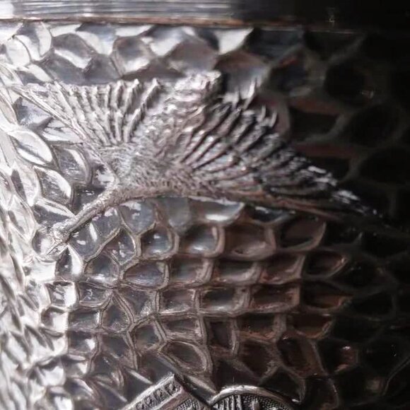 Antique Derby Silver Co #1606 Intricately Engraved Teapot Silverplated Tea Pot - Picture 10 of 14